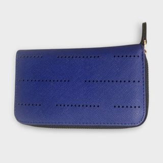 Cartera monedero azul con cremallera