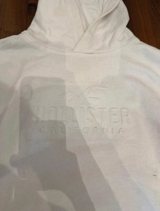 Sudadera Hollister Blanca Capucha Talla S