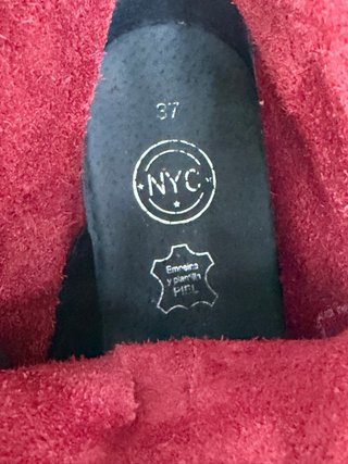 Botas botines NYC Burdeos de Piel