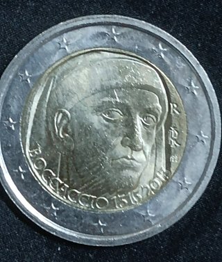 Moneda 2 Euros Italia 2013 Boccaccio