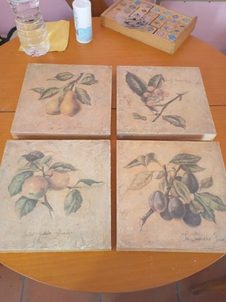 Set de 4 Cuadros de Frutas