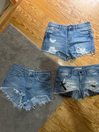 Lote de 3 pantalones cortos vaqueros