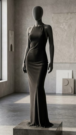 Vestido largo de fiesta negro