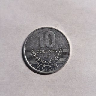 Moneda 10 Colones Costa Rica 2016