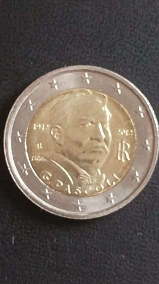 Moneda 2 Euros Italia 2012 G. Pascoli