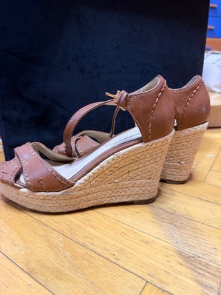 Ofera Femme Sandalias Cuña Esparto Marrón