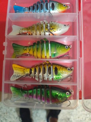Set de 5 Señuelos Articulados para Pesca