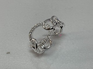 anillo plata 925mm con piedra con circonita