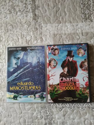 2 DVDs Peliculas Exitosas. Tim Burton+johnny Depp.