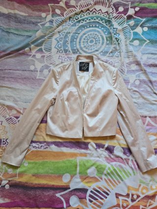 Blazer Torera Satinada S&Y Beige Talla M