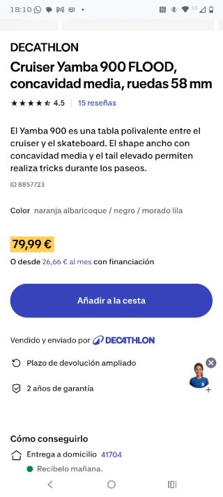 Monopatín YAMBA 900 Decathlon