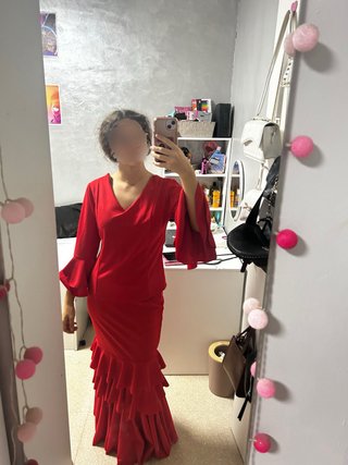 Traje de flamenca rojo