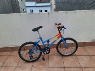 Bicicleta Infantil Azul y Naranja para 8 a 12 años