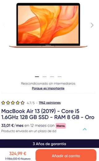 MacBook Air 13 pulgadas Oro Rosa