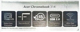 Acer Chromebook 314 Argento