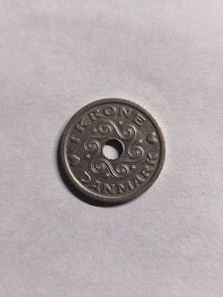 Moneda Dinamarca 1 Krone 1992