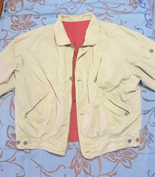 Chaqueta Reversible Vintage Beige/Roja