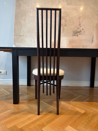 Set di 6 sedie in legno scuro