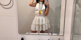 Vestido corto blanco
