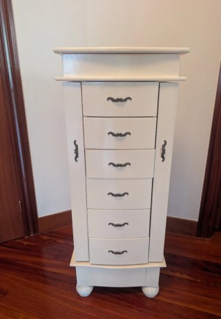 Mueble joyero blanco