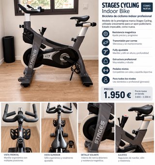 Bicicleta de Spinning Profesional Stages Cycling