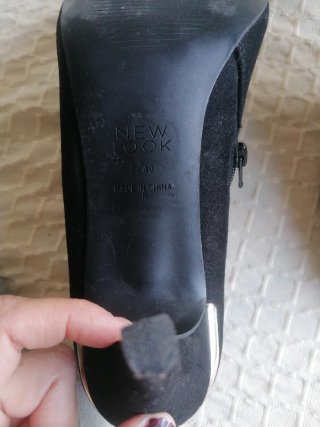 Botines New Look Negros. Aterciopelados