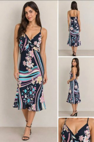 Vestido Midi Estampado para Eventos