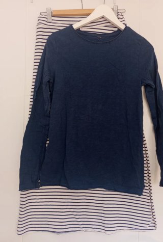 Conjunto falda y camiseta rayas S
