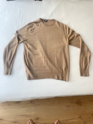 Jersey Uniqlo Lana Marrón Talla L