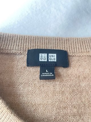 Jersey Uniqlo Lana Marrón Talla L