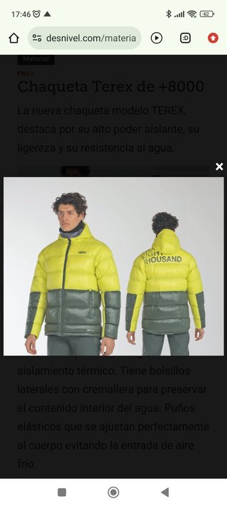 Chaqueta de Montaña +8000 Terex