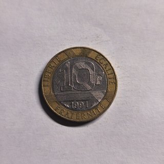 Moneda 10 Francos Francia 1991