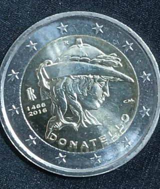 Moneda 2 Euros Italia 2016 Donatello