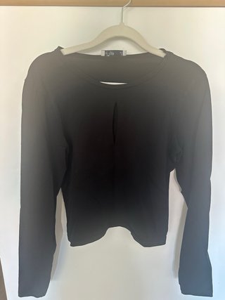 Camiseta manga larga negra Hollister