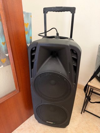 Altavoz Portátil Ibiza Negro con Ruedas