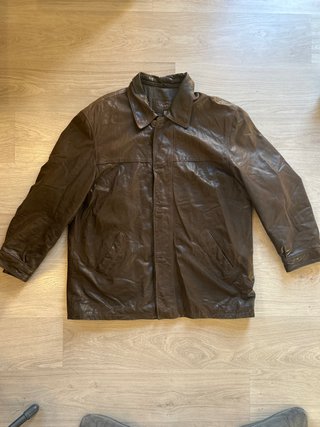 Chaqueta de Cuero Marrón Talla 58