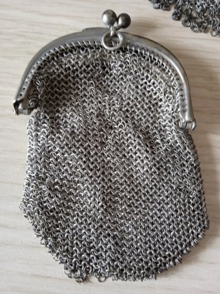 Set de 3 Monederos de Malla de Plata