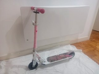 Patinete Oxelo rosa y blanco