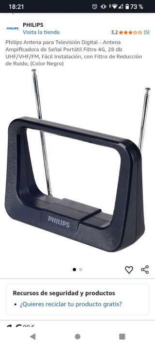 Antena TV Philips Digital Portátil