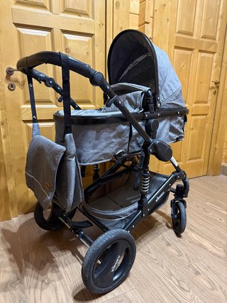 Carro de bebé Kiduku gris