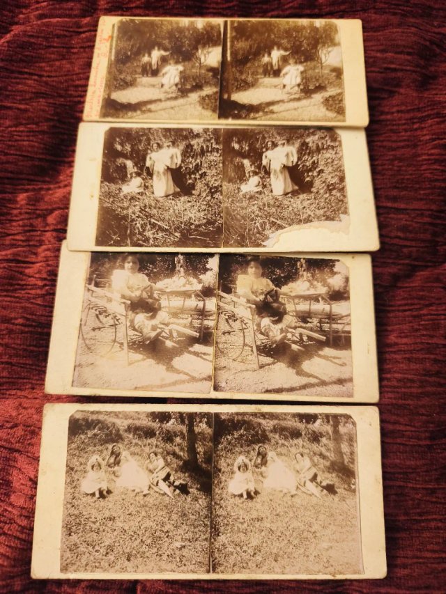 4 Fotos Estereoscópicas Sant Hilari 1900