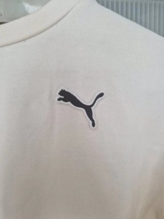Sudadera Puma Blanca Cuello Redondo