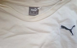 Sudadera Puma Blanca Cuello Redondo