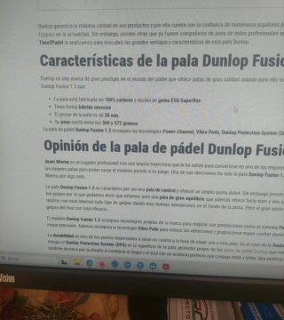 Pala de pádel Dunlop Fusion 1.3