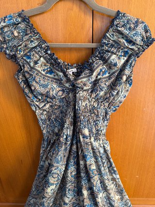 Vestido boho largo estampado cachemir