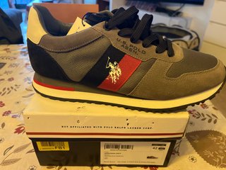 Zapatillas U.S. Polo Assn. Gris/Rojo Talla 42