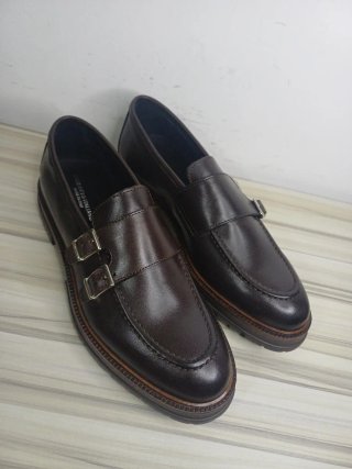 Mocassini uomo doppia fibbia marrone Tg 41