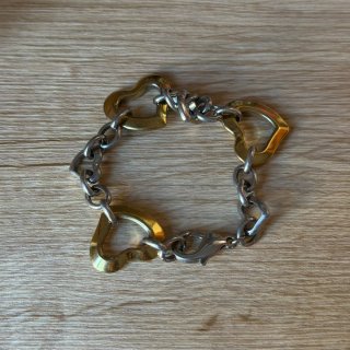 Pulsera Lotus dorado plata corazones