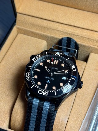Seiko Mod Seamaster 40mm Negro