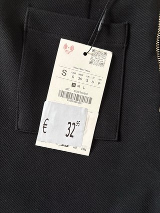 Pantalón Zara negro flare cremallera nuevo